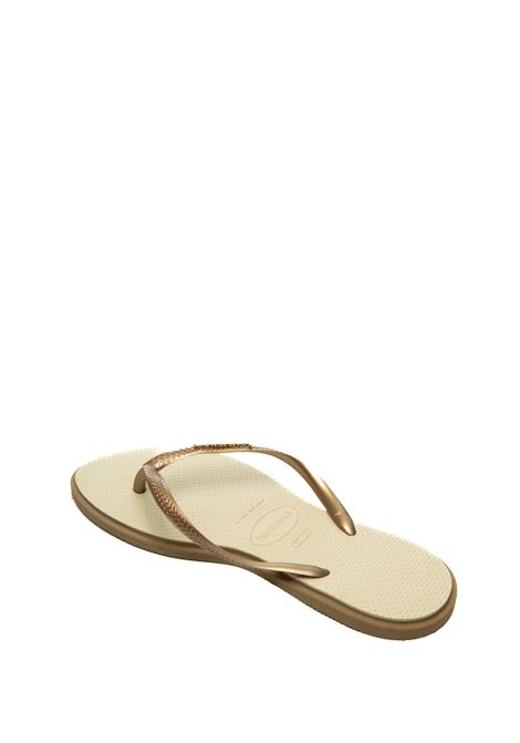 gold/beige slim point flip-flops HAVAIANAS | 4149584SLIM POINT-6842